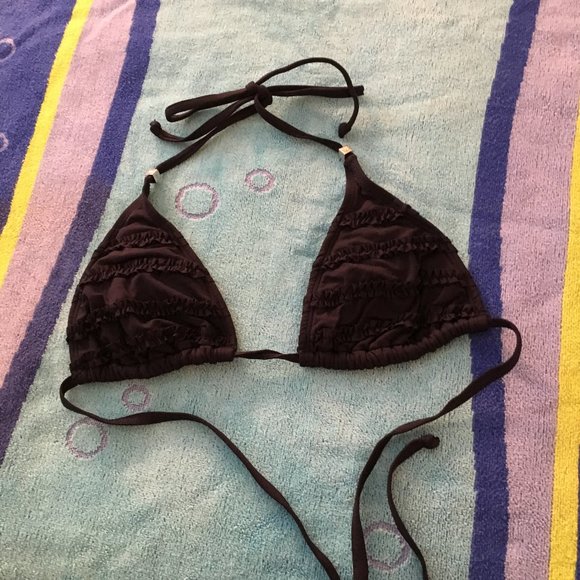 🌞 Tommy Hilfiger Ruffled Triangle Bikini Top - Picture 4 of 8